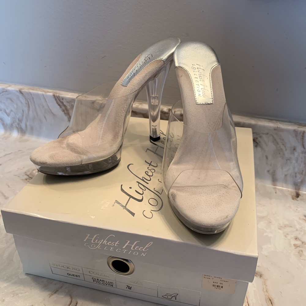 Clear heels